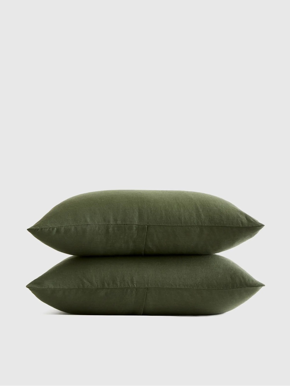 Quince Pine Green Linen Standard Pillowcase Shams Set of 2 - Home Bedding - Picture 1 of 4